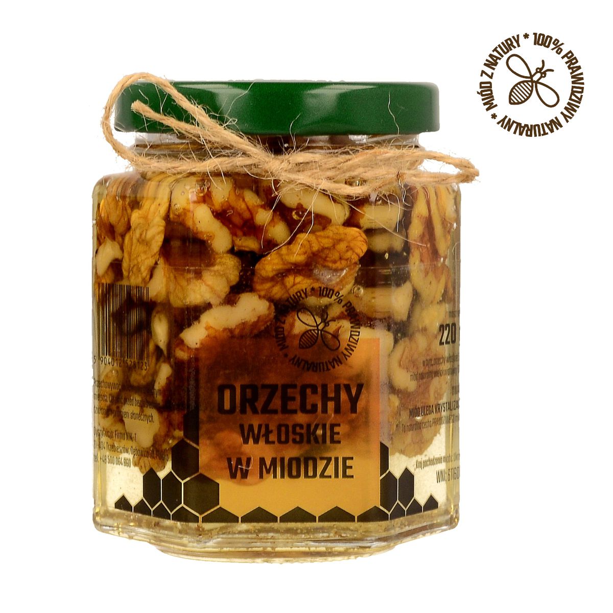 ORZECHY WŁOSKIE w MIODZIE NATURALNYM słoik 220 g Natury Smak