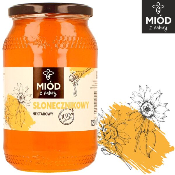Naturalny Miód Słonecznikowy 1200g
