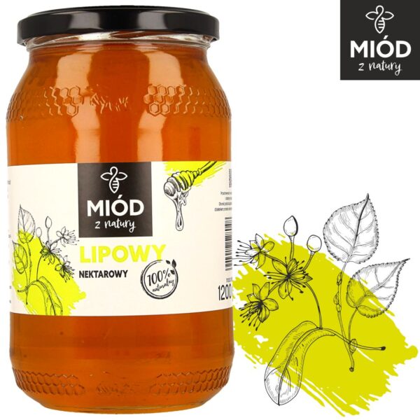 Miod LIPOWY 1200g logo - Natury Smak