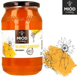 Miod SLONECZNIKOWY 1200g logo - Natury Smak