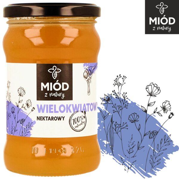 Miod WIELOKWIATOWY 400g logo - Natury Smak