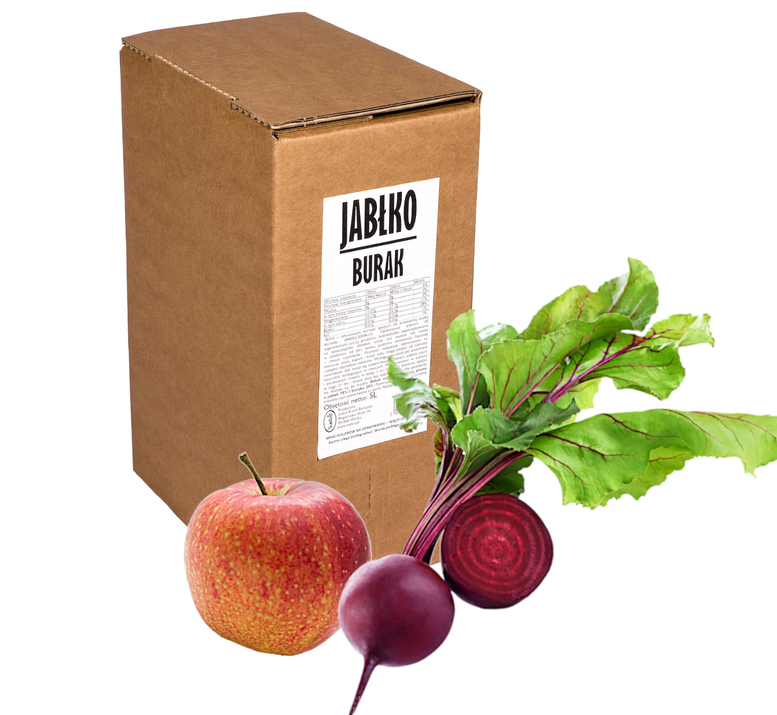 Sok jabłko burak 100% 5L 1 Sok jabłko burak